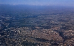 Vedute aeree di Ferrara a confronto: oggi. 