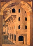 Tarsia con prospettiva urbana, attribuita a Pier Antonio degli Abbati (fine del secolo XV).