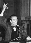 Bruno Zevi durante un convegno.