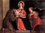 Pietro Damini (attribuito a), Madonna in trono fra San Francesco e Santa Margherita (?), Ferrara, Pinacoteca Nazionale, collezione Fondazione Carife.