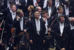 La formazione dei Berliner Philharmoniker, diretta da Claudio Abbado, a Ferrara il 7 maggio 2002.