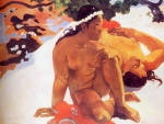 Paul Gauguin, Come! Sei gelosa?, olio su tela, 1892, Mosca, Museo Pushkin di Belle Arti. 