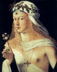 Bartolomeo Veneto, Lucrezia Borgia in veste di Flora, Francoforte, Staedelsches Institut.