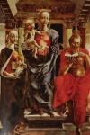 Cosmè Tura, Madonna con bambino, San Gerolamo e una santa.
