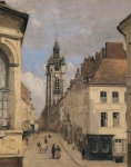 Camille Corot, Il campanile di Douai, aprile-maggio 1871.