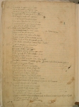 Ludovico Ariosto, Orlando Furioso, frammenti manoscritti, carta 104, con nota di pugno di Vittorio Alfieri
