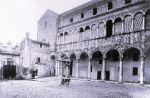 Il Palazzo Ludovico il Moro, la facciata orientale sul cortile d’onore: intervento di restauro promosso da Ferrariae Decus.