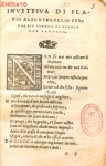 Il frontespizio dell’edizione giolitiana dell'Invettiva, pubblicata a Venezia nel 1550