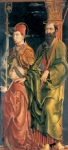 Un comparto del Polittico Roverella, raffigurante San Paolo e San Maurelio con Bartolomeo Roverella, conservato a Palazzo Colonna a Roma. 
