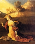 Un particolare del Noli me tangere del Garofalo, conservato alla Pinacoteca Nazionale di Ferrara.