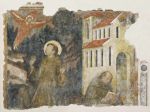 Un brano d’affresco asportato dal convento di San Guglielmo con San Francesco che riceve le stigmate.