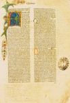 La prima carta della Biblia Latina annotata dal Savonarola.
