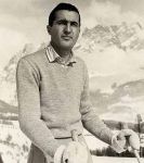 Giancarlo Cavazzini in un ritratto giovanile sulle piste di Cortina