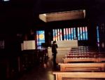 Milan, interior of the church dedicated to the Holy Angels. Bassi - Boschetti Studio 1965