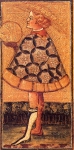 Un arcano dei tarocchi di Bartolomeo Colleoni, Milano, circa 1460.