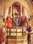 Ercole de'Roberti, Madonna con il bambino e i santi, Milano, Pinacoteca di Brera.