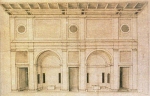 Giovan Battista Aleotti, Progetto per l'interno di una chiesa. Sezione prospettica, Codice Borromeo, Milano, collezione privata.