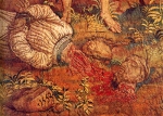 Arazzi delle Storie di San Maurelio: ''Decapitazione di San Maurelio'', particolare, Ferrara, Museo della Cattedrale.