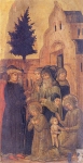 Scuola marchigiana del XV secolo, Le stigmate di S. Francesco, olio su tavola.