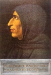 Una copia del ritratto eseguito da Fra' Bartolomeo della Porta a Girolamo Savonarola, Ferrara, Biblioteca Ariostea. 